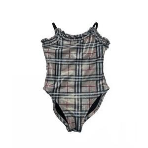 NEW LES TOUT PETITS girl's foil swimsuit in silver